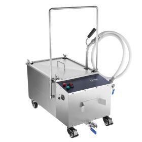 VEVOR Portable Oil Filtering Unit, 38L Capacity, 10 L/min Filtering Speed, Equipped with Swivel Casters and Oil Hose