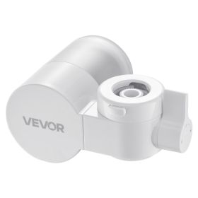 VEVOR Faucet Mount Water Filter, Horizontal Water Purifier for Sink Tap, Carbon Fiber Filter, Removes Chlorine Lead with 3 Filters (Default: Default)