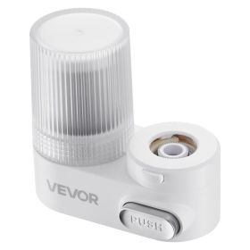 VEVOR Faucet Mount Water Filter, Vertical Water Purifier for Sink Tap, Carbon Fiber Filter, Removes Chlorine Lead with 3 Filters (Default: Default)